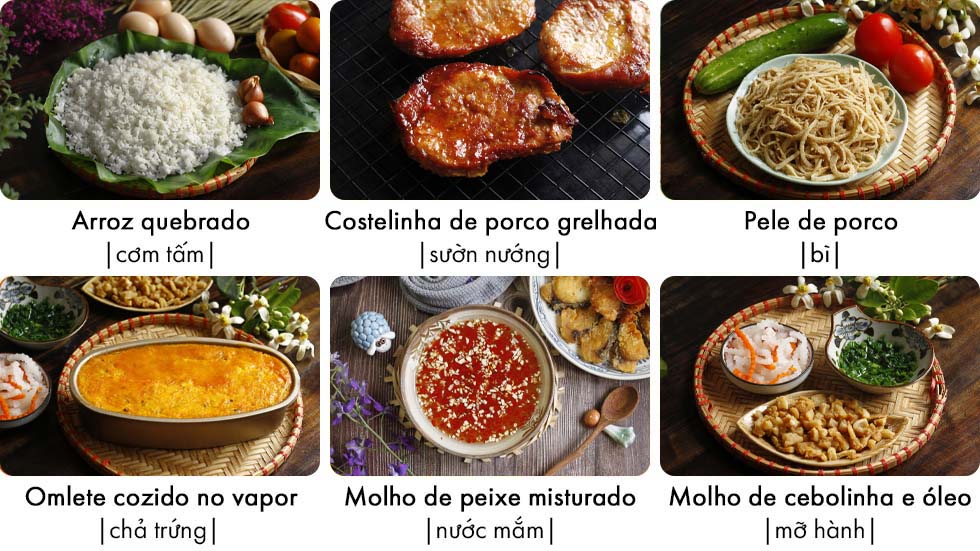 Ingredientes do Com Tam