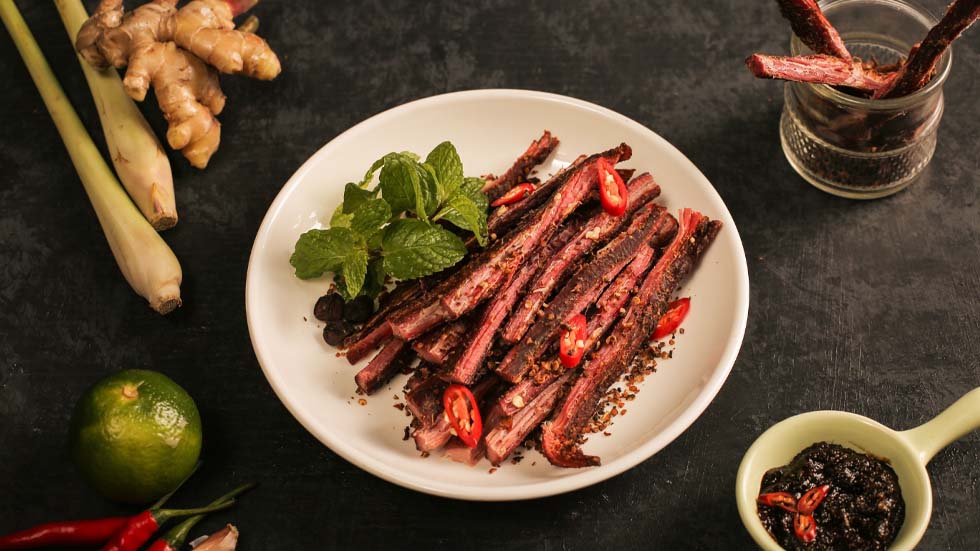 Carne defumada de búfalo