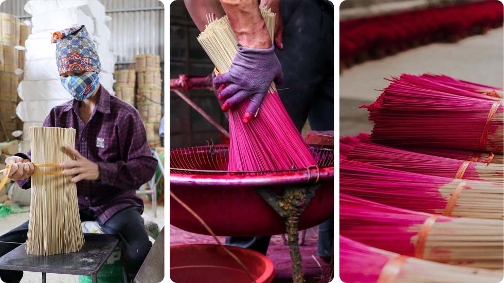 Como os incensos são feitos 