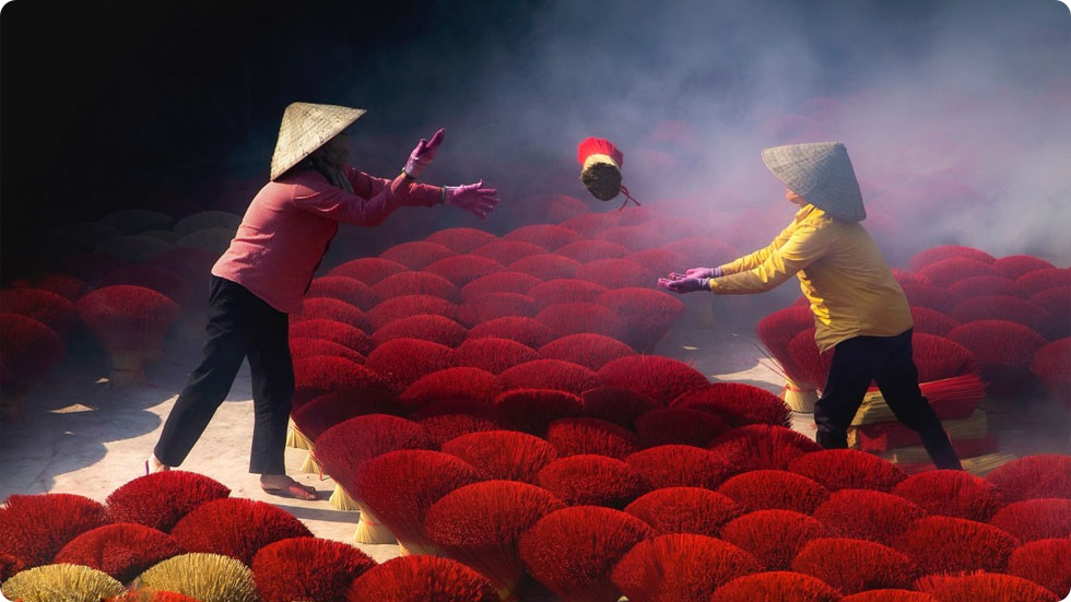 Aldeia do incenso Quang Phu Cau